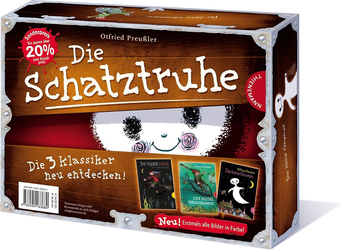 Die Schatztruhe mit Das kleine Gespenst, Die kleine Hexe, Der kleine Wasserman koloriert