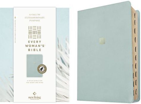 NLT Every Woman's Bible, Filament Enabled (Leatherlike, Sky Blue, Indexed, Red Letter)