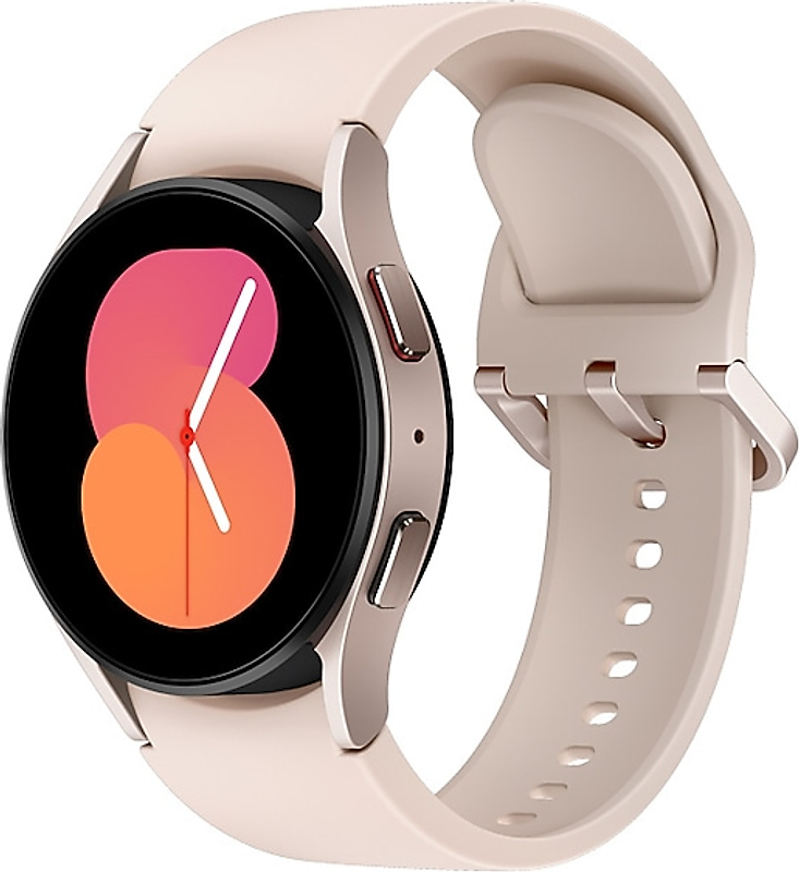 Samsung Galaxy Watch5 40 mm Boîtier en aluminium couleur or rose avec bracelet Sport M/L couleur or rose [Wi-Fi]