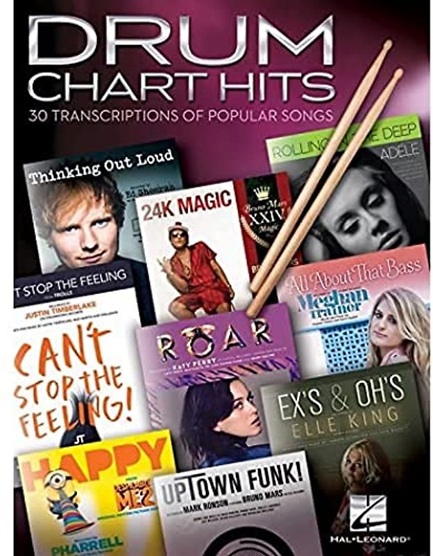 Drum Chart Hits -30 Transcriptions Of Popular Songs-: Noten, Sammelband für Schlagzeug