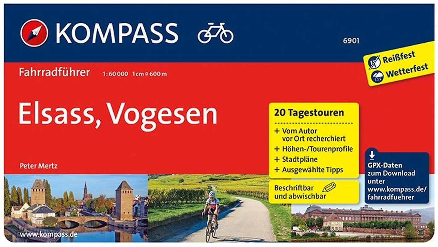 KOMPASS Fahrradführer Elsass, Vogesen
