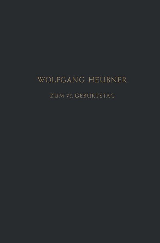 Festschrift zum 75. Geburtstag