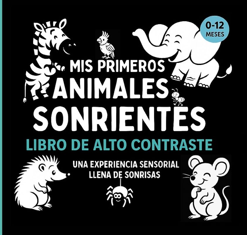 Mi primer libro de contrastes de animales sonrientes