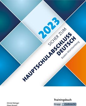 Sicher zum Hauptschulabschluss Deutsch Baden-Württemberg 2023 und 2024