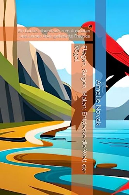 Fliegen, Singen, Malen: Entdecke die Welt der Vögel: Ein buntes Abenteuer zum Ausmalen und Lernen über gefiederte Freunde