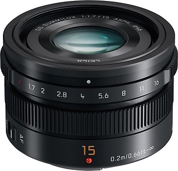 Panasonic Leica DG Summilux 15 mm F1.7 ASPH. 46 mm Objectif (adapté à Micro Four Thirds) noir