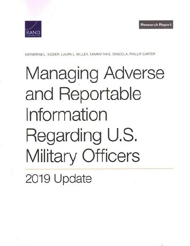 Managing Adverse and Reportable Information Regarding U.S. Military Officers