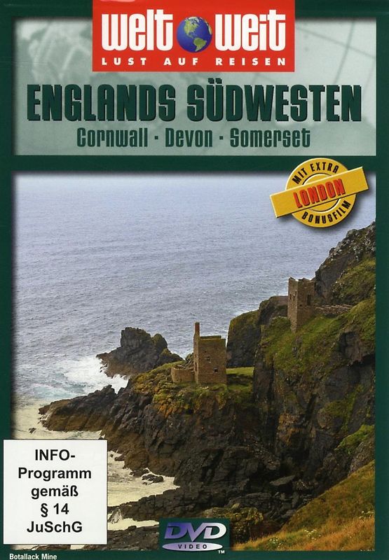 Englands Südwesten - Cornwall, Devon, Somerset (Reihe: welt weit) mit Bonusfilm "London" Länge: ca. 90 Min. DVD