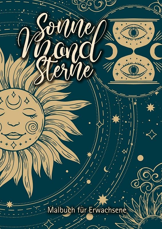 Sonne Mond Sterne Malbuch für Erwachsene