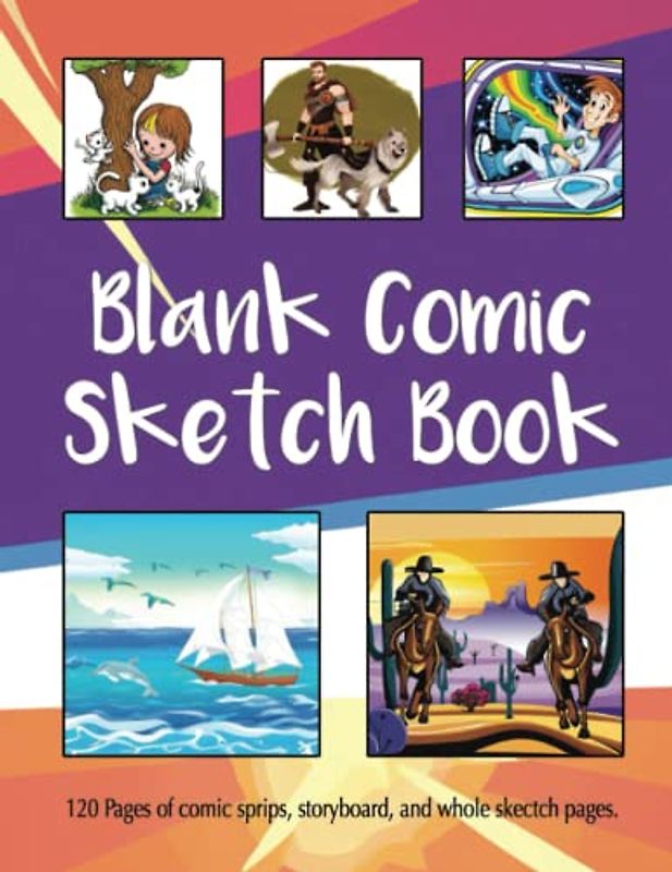 Blank Comic Sketch Book