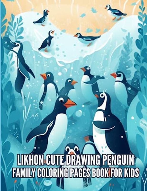 Likhon Cute Drawing Penguin Family Coloring Pages Book For Kids