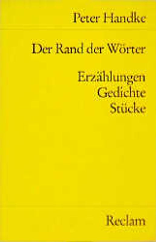 Der Rand der Wörter