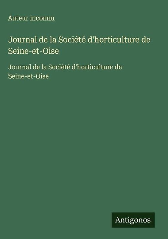 Journal de la Société d'horticulture de Seine-et-Oise