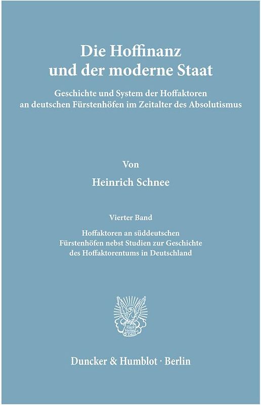 Die Hoffinanz und der moderne Staat.