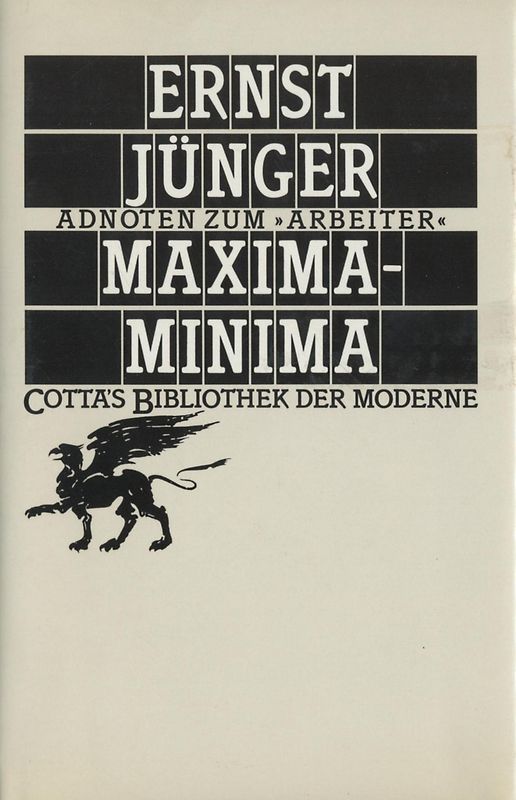 Maxima - Minima (Cotta's Bibliothek der Moderne, Bd. 15)