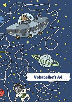 Vokabelheft A4: DIN A4: 100 Seiten - liniert | 3 Spalten | robustes Softcover