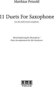 11 Duets for Saxophone - Klavierbegleitung