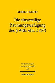 Die einstweilige Räumungsverfügung des § 940a Abs. 2 ZPO