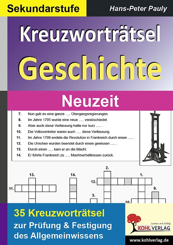 Kreuzworträtsel Geschichte / Neuzeit