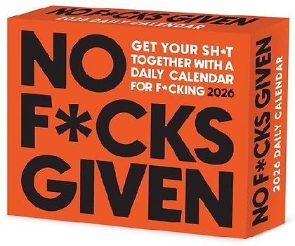 No F*cks Given 2026 5.4 X 6.2 Box Calendar