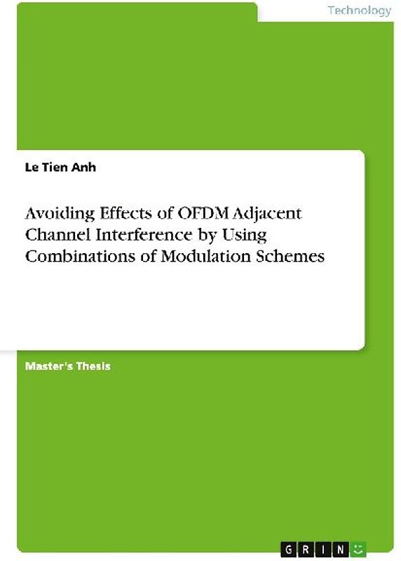Avoiding Effects of OFDM Adjacent Channel Interference by Using Combinations of Modulation Schemes