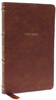Nkjv, Thinline Bible, Leathersoft, Brown, Thumb Indexed, Red Letter Edition, Comfort Print