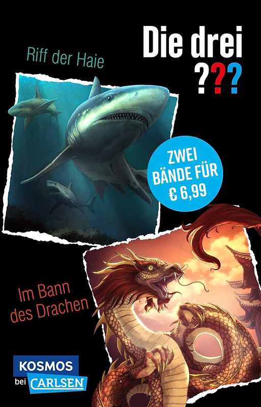 Die drei ???: 2-in1-Band mit Die drei ??? und das Riff der Haie / Im Bann des Drachen