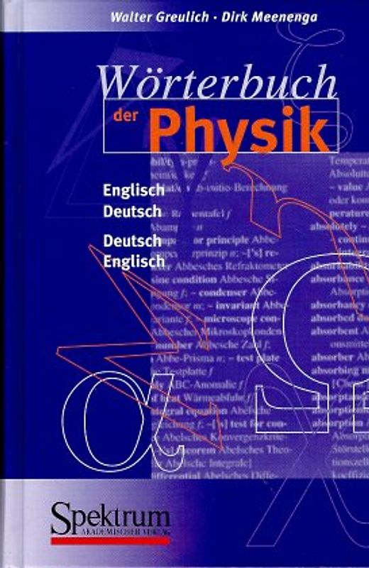 Wörterbuch der Physik, Buch und CD-ROM