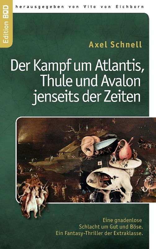 Der Kampf um Atlantis, Thule und Avalon jenseits der Zeiten. Eine gnadenlose Schlacht um Gut und Böse.  Ein Fantasy-Thriller der Extraklasse.
