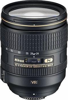 Nikon AF-S NIKKOR 24-120 mm F4.0 ED G VR 77 mm Filtergewinde (Nikon F Anschluss) schwarz
