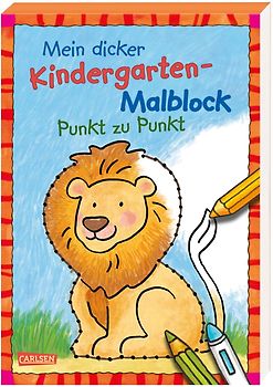 Mein dicker Kindergarten-Malblock: Punkt zu Punkt