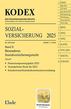 KODEX Sozialversicherung 2025, Band II