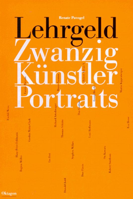 Lehrgeld. Zwanzig Künstlerporträts