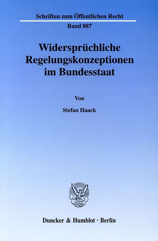 Widersprüchliche Regelungskonzeptionen im Bundesstaat.