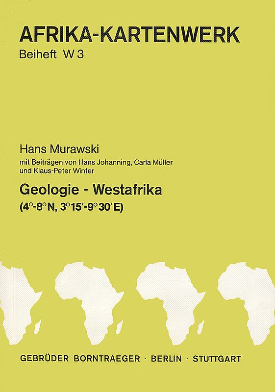 Afrika-Kartenwerk. Farbige Karten auf Speziallandkartenpapier. Dreisprachige Legenden / Serie W: Westafrika (Nigeria, Kamerun) / Geologie Westafrika