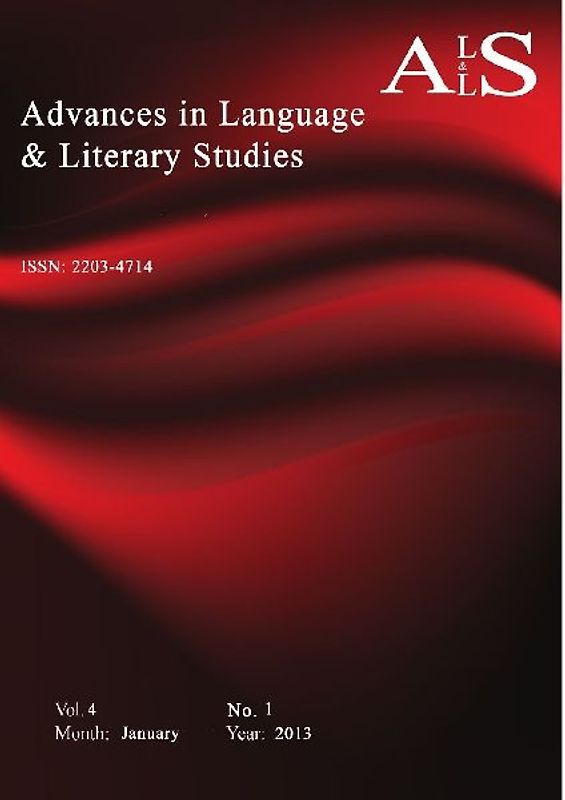Advances in Language & Literary Studies (Vol. 4, No.1; 2013)