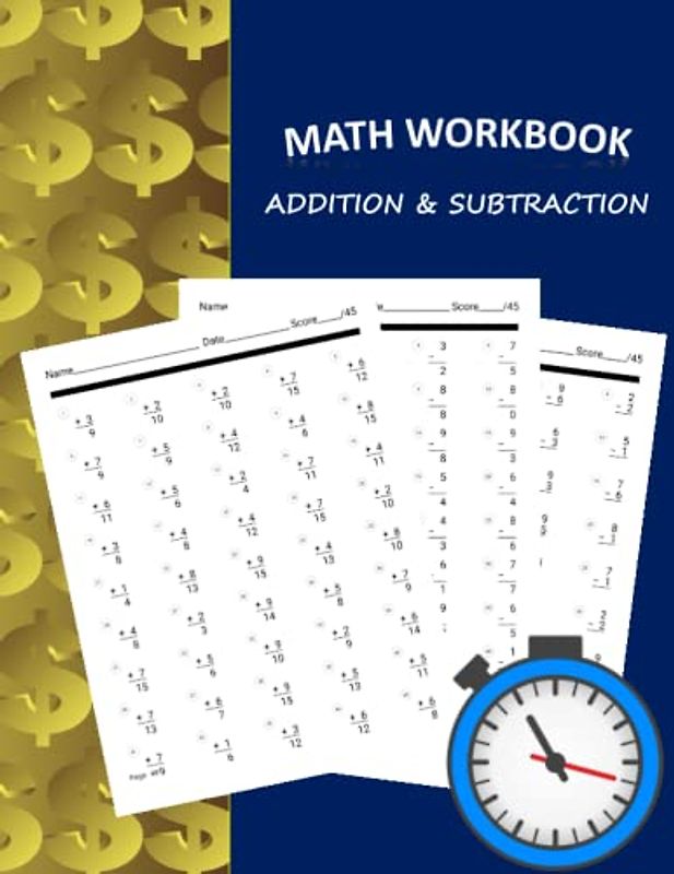 Math Workbook Addition and Subtraction Single Digit: Learn how to add and subtract : Add and subtract workbook 1st & 2nd grade for Clever Kids
