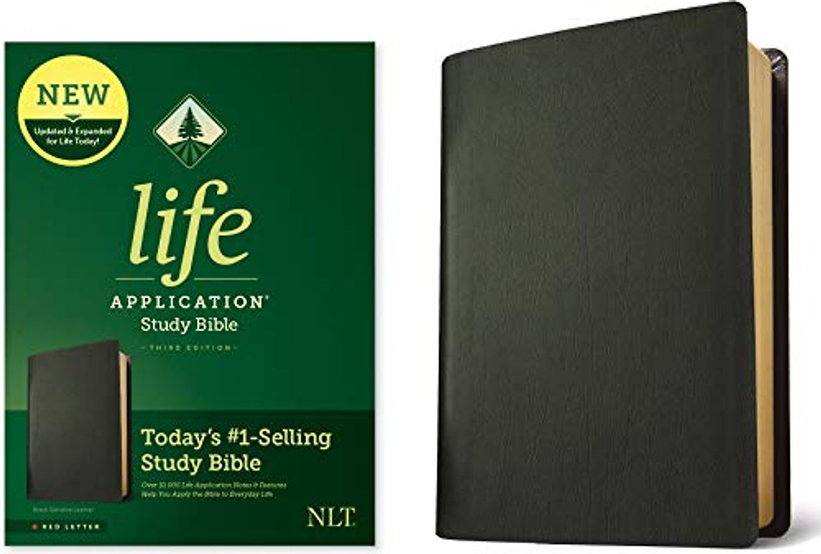 NLT Life Application Study Bible, Third Edition (Genuine Leather, Black, Red Letter)