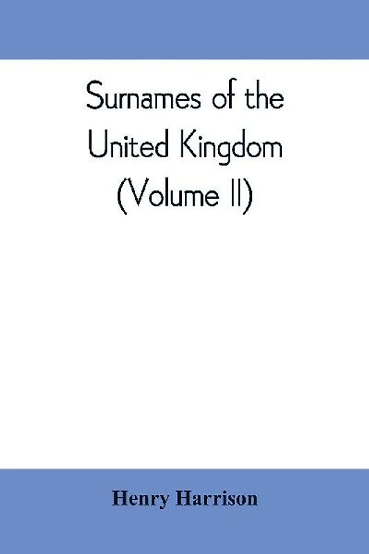 Surnames of the United Kingdom