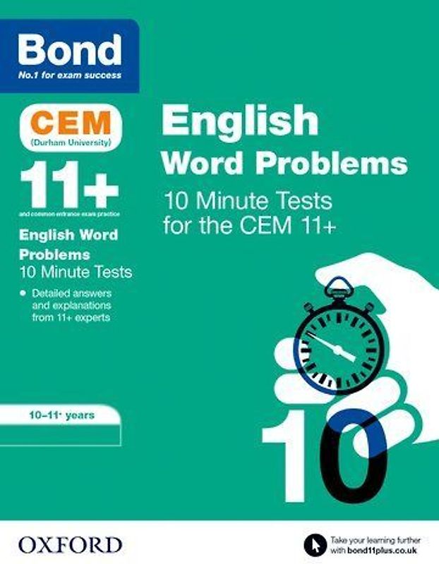 Bond 11+: CEM English Word Problems 10 Minute Tests: Ready for the 2025 Cambridge Select Insight exam