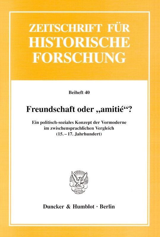 Freundschaft oder "amitié"?