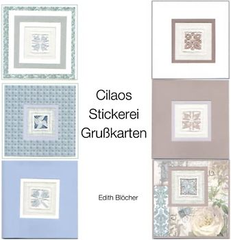 Cilaos Stickerei Grußkarten