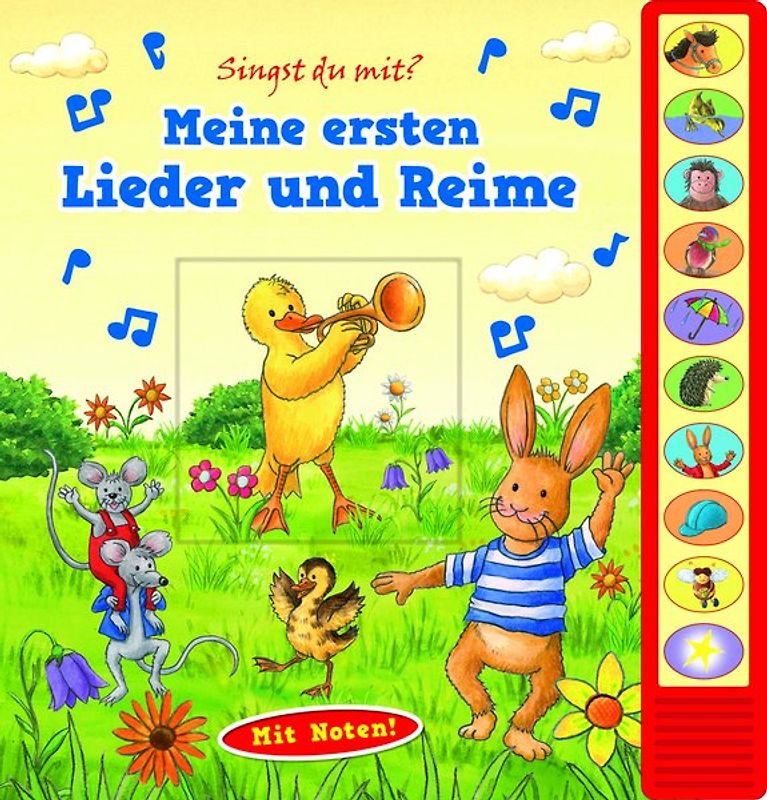 Meine ersten Lieder und Reime - Vorlese-Pappbilderbuch mit Sound