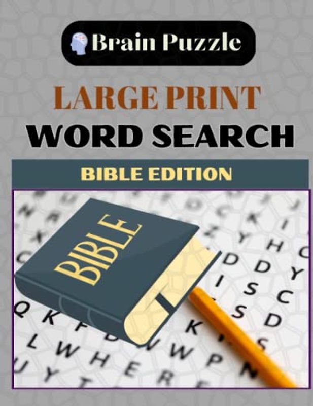 Word Search Bible Theme Large Print: Large Size 8.5 " by 11 " Great for Seniors