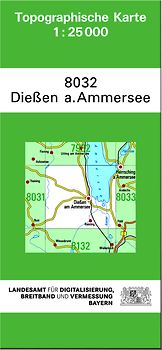 TK25 8032 Dießen a.Ammersee. Topographische Karte 1:25000