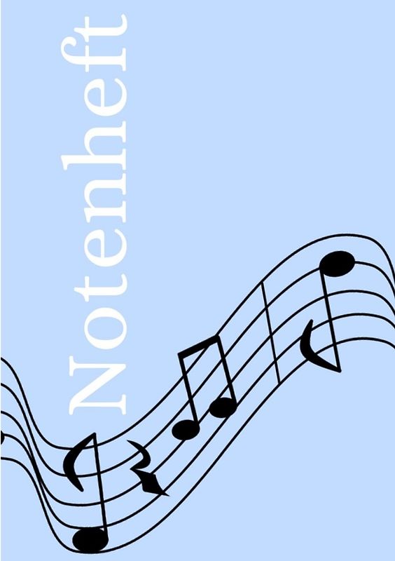 Notenheft: DIN A5 Notenlinienheft | 60 Seiten mit 12 Notenzeilen / Systeme pro Blatt | Papier 90g/m² | Musikheft mit Notenlinien