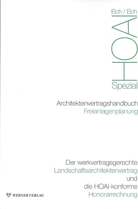 Architektenvertragshandbuch Freianlagenplanung
