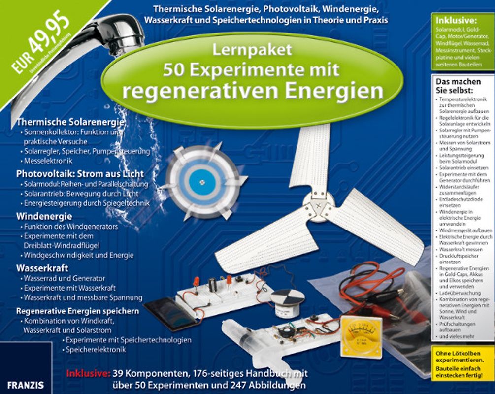 Lernpaket 50 Experimente mit regenerativen Energien