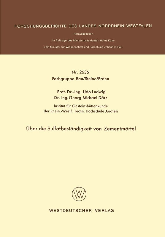 Über die Sulfatbeständigkeit von Zementmörtel