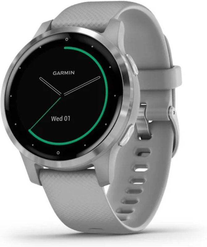 Garmin Vivoactive 4s 40 mm gris et bracelet en silicone gris